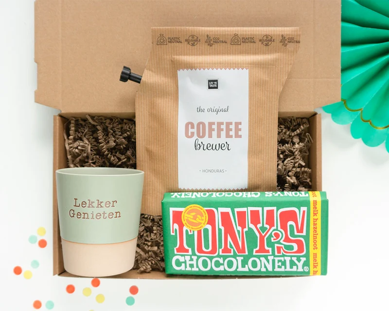 Cadeaupakket - Verjaardagscadeau Voor Hem - Feestelijk Koffiemoment