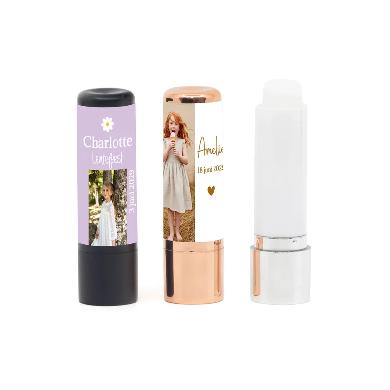 Lippenbalsem met eigen etiket - Communie meisjes