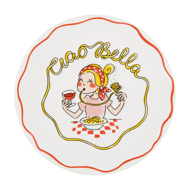 Blond Amsterdam Pasta Ontbijtbord Ciao Bella - 22 cm