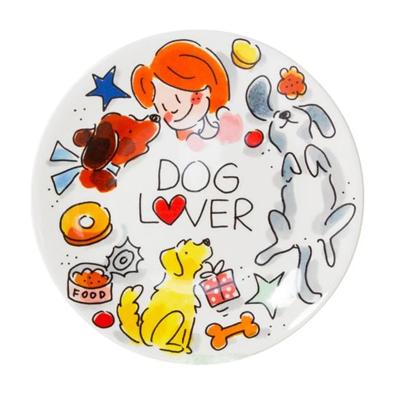 Blond Amsterdam Dieren Bord Dog Lover - 12 cm