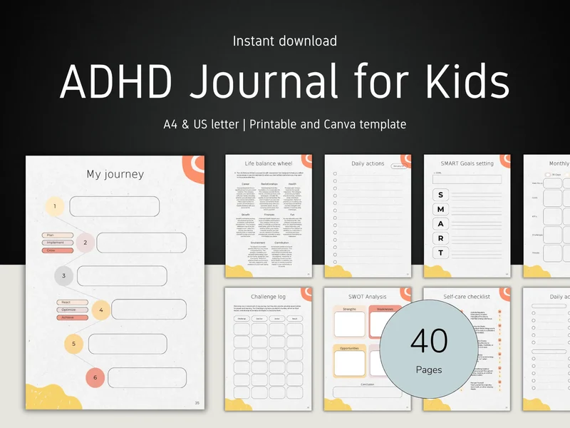 Planner for Kids with ADHD | Printable Visual Routine