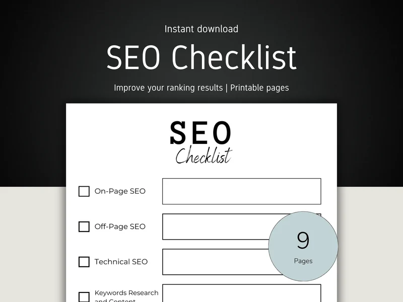 SEO Checklist PDF | Organic Traffic Roadmap