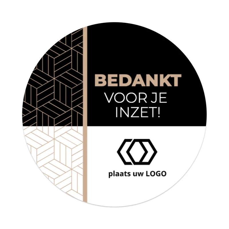 Persoonlijke stickers 12 stuks (6,35cm) - Bedankt