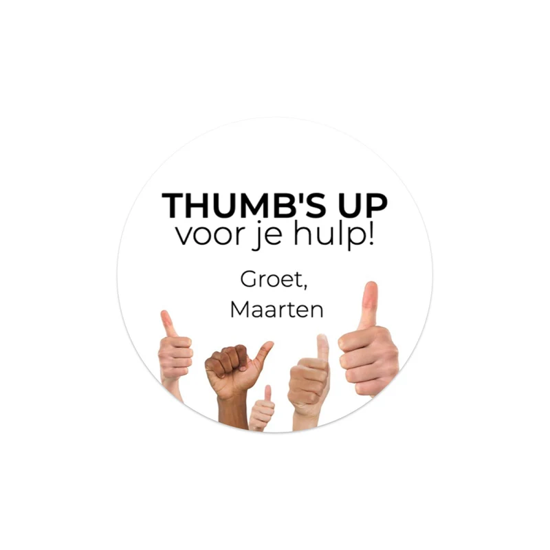 Persoonlijke stickers 24 stuks (4cm)- Bedankt