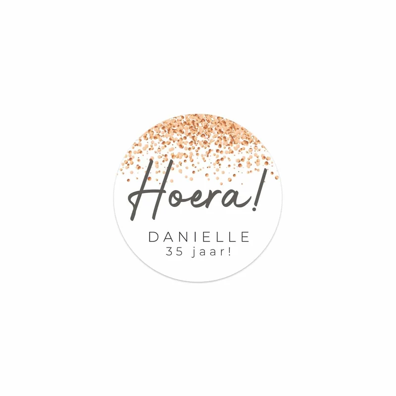 Persoonlijke stickers 30 stuks (3,5cm) - Verjaardag
