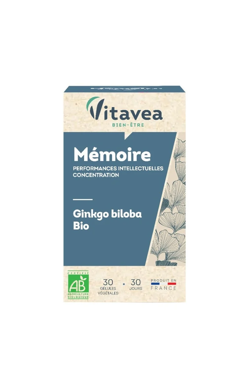 Cure mémoire & concentration - Ginkgo biloba bio - 3 mois