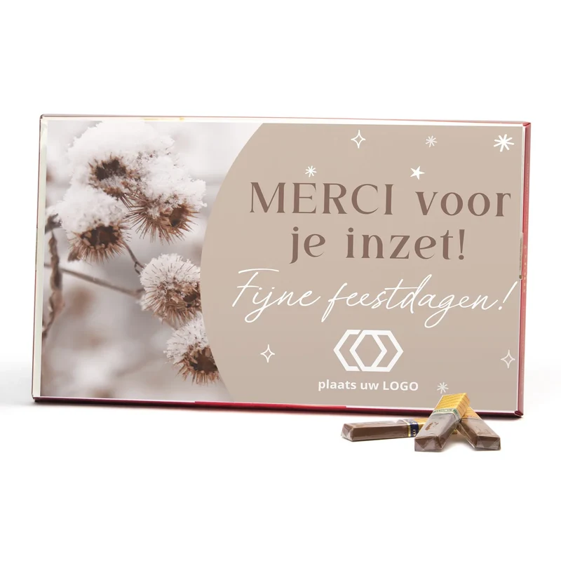 Merci met eigen inlay kaart 400 gram - Kerst