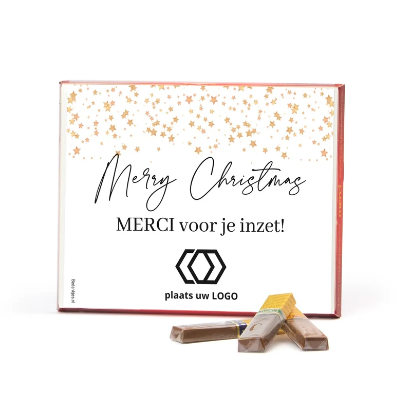 Merci met eigen inlay kaart 250 gram - Kerst