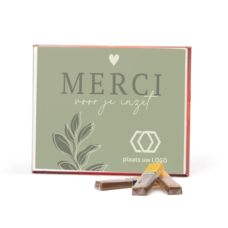Merci met eigen inlay kaart 250 gram - Vrijwilliger