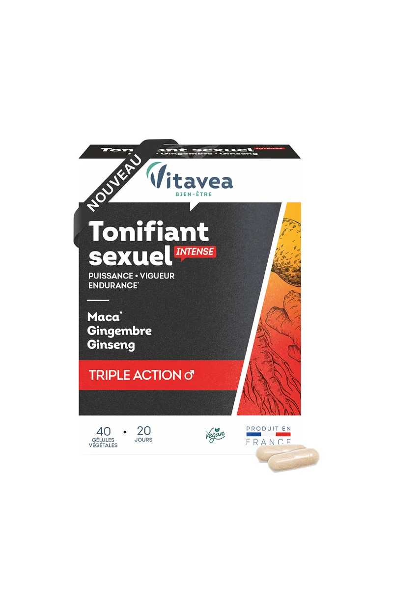 Tonifiant sexuel intense - Maca & gingembre - Homme - 20 jours