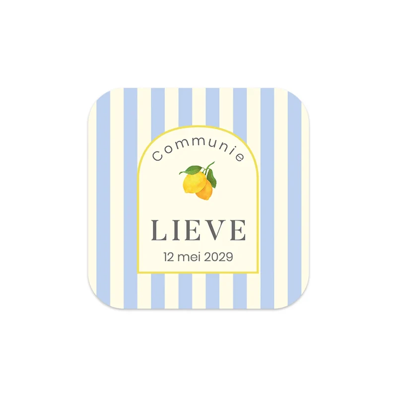 Sticker 15 stuks (5 x 5cm) - Communie meisjes
