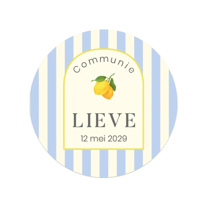 Stickers 18 stuks (5cm) - Communie meisjes