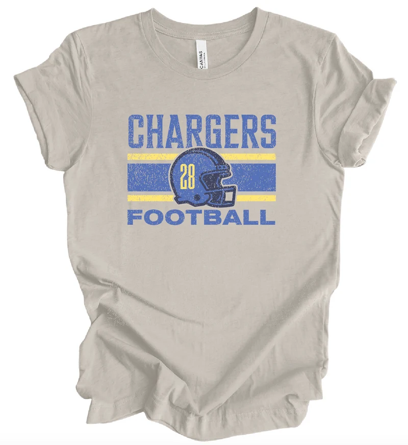 EJFL Chargers Helmet w/ Custom Number