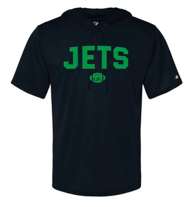EJFL Jets Classic - Dry Fit Short Sleeve Hooded