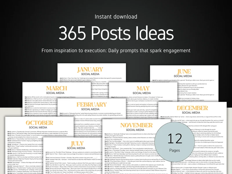 Social Media Content Calendar: Post Ideas for Small Business