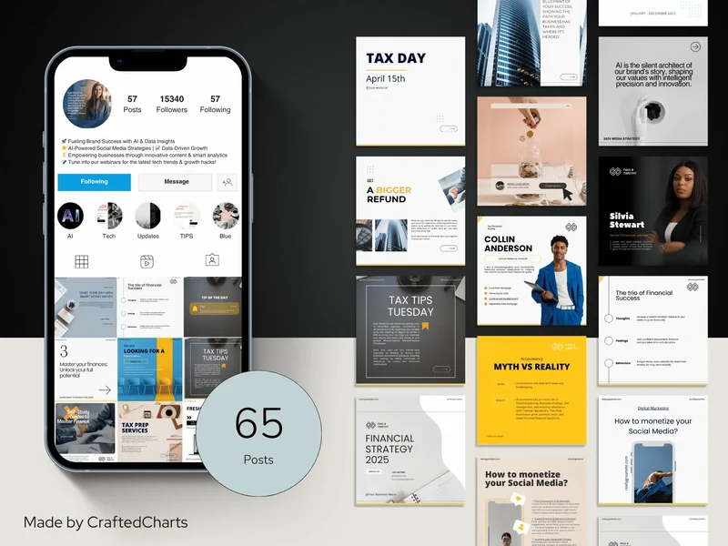 Accounting Instagram Feed | Canva for Consultants & CPA Firms