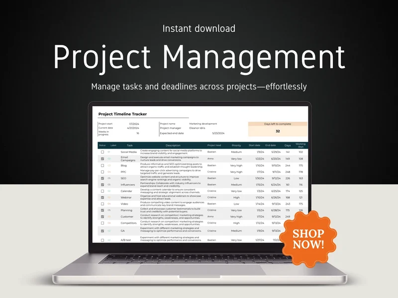 Multi-Project Management Template for Google Sheets