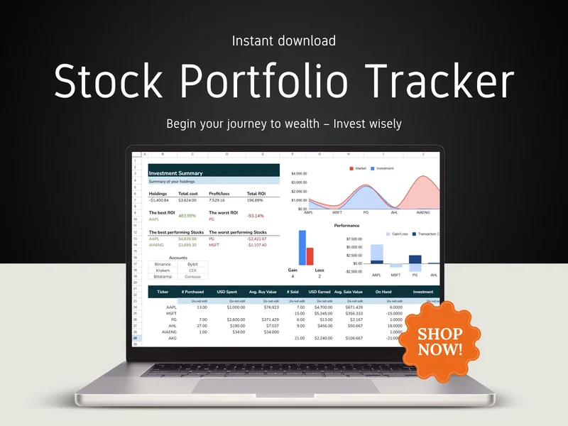 Stock Portfolio Template: Automated Tracking Spreadsheet