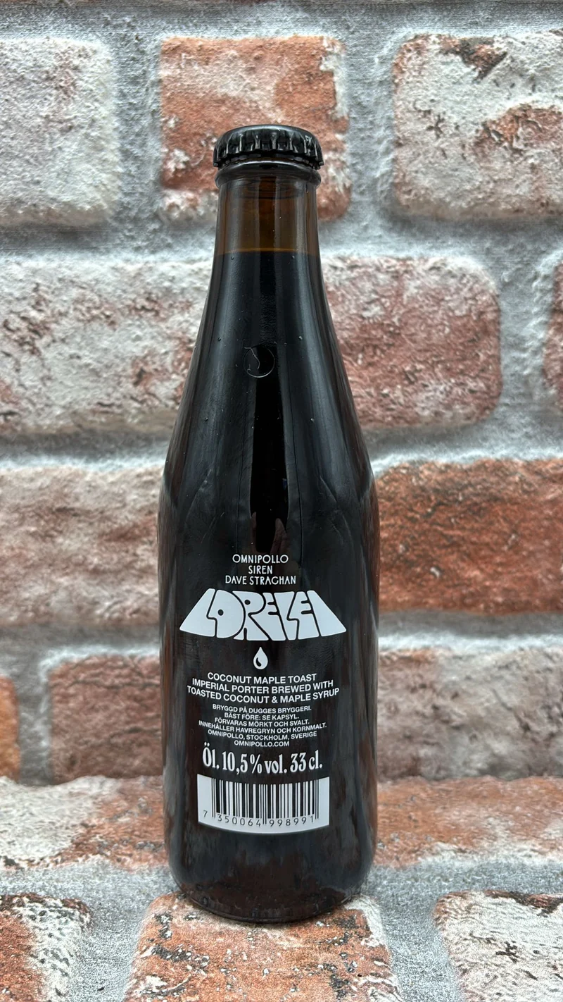 Omnipollo Lorelei Coconut Maple Toast Imperial Porter - 33 CL