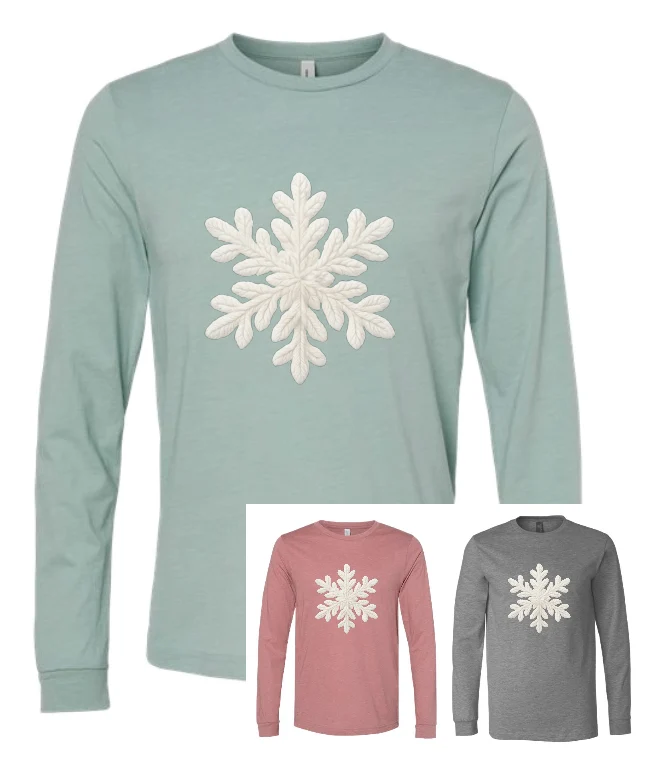 Snowflake - Faux Knitted - Long Sleeve