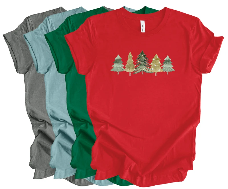Watercolor Christmas Trees