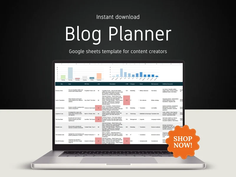 Blog Planner & Content Calendar for Website Owners