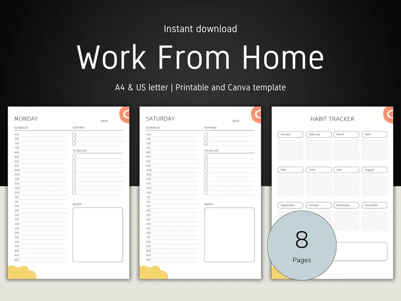 Work From Home Planner Template