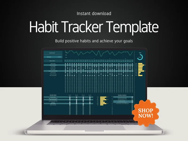 Google Sheets Habit Tracker Template | Daily & Weekly