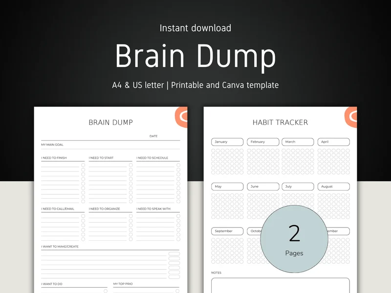 Brain Dump Template | Task Tracker