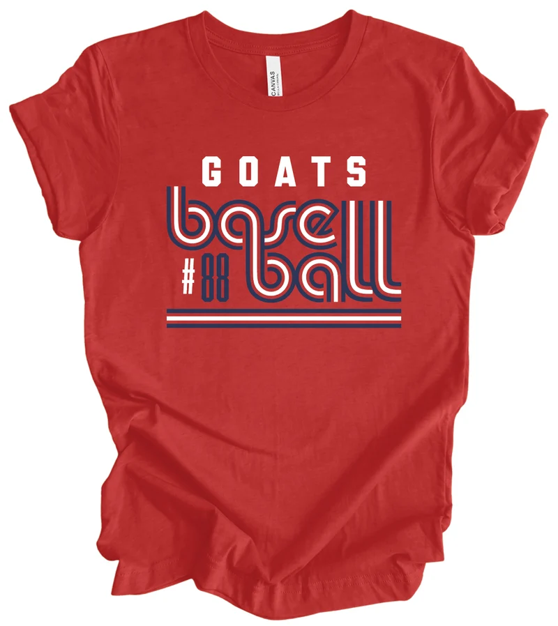 Goats Baseball Retro w/ Custom Number