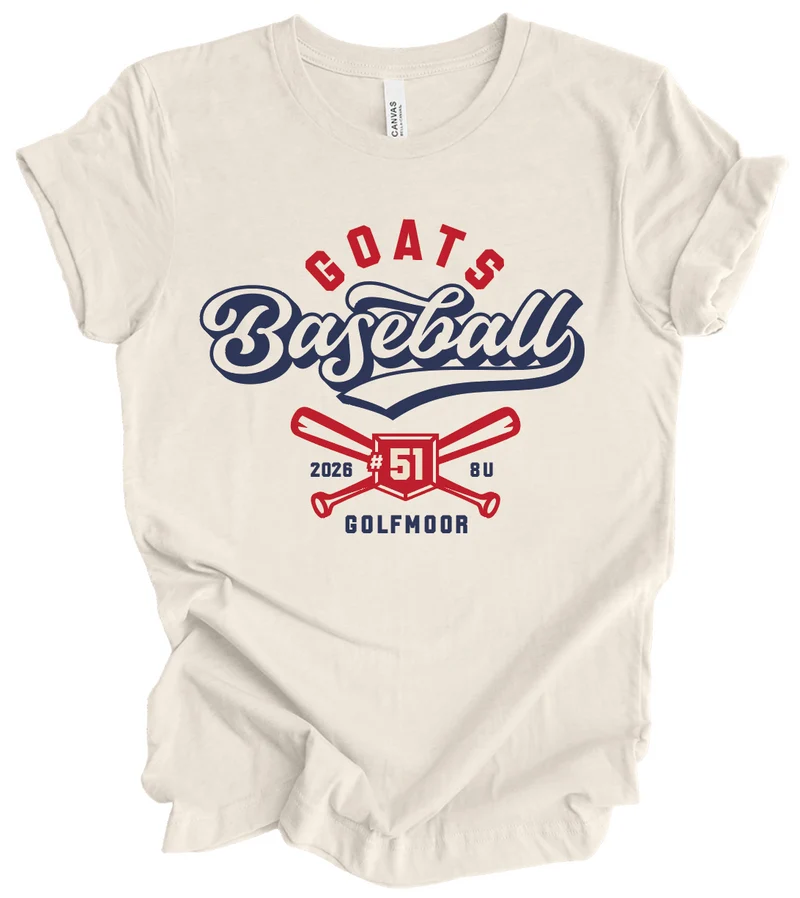 Goats Baseball 2026 8U w/ Custom Number