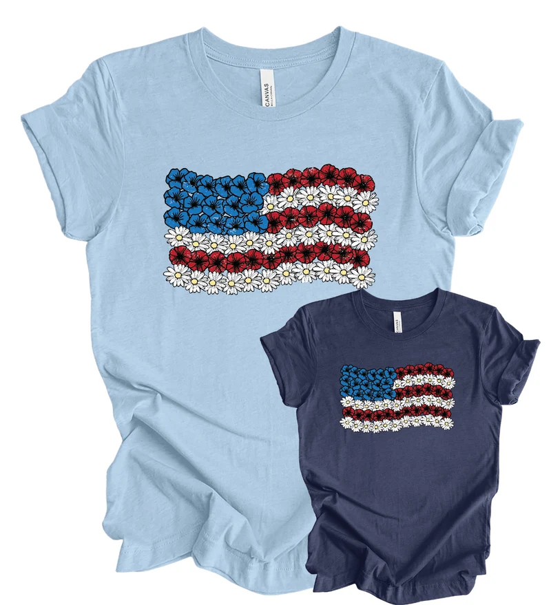 Flower USA Flag