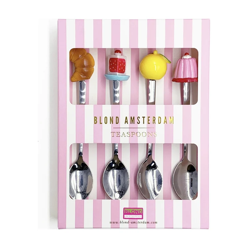 Blond Amsterdam Even Bijkletsen Theelepels 4-delig