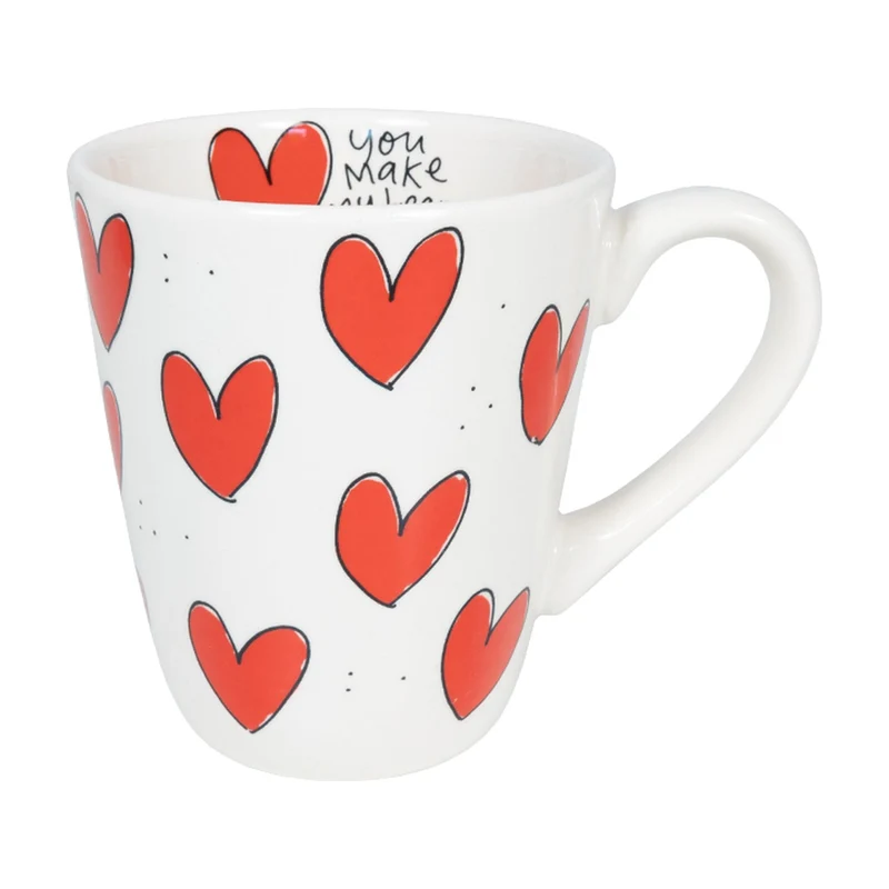 Blond Amsterdam Even Bijkletsen Mok Hartjes - 350 ml