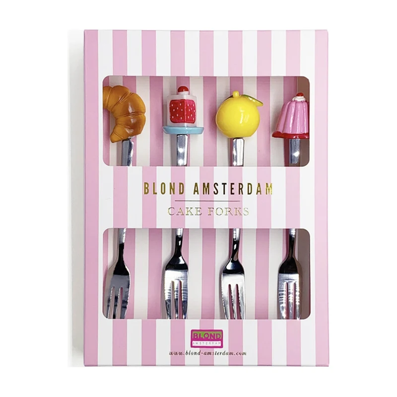 Blond Amsterdam Even Bijkletsen Taartvorkjes 4-delig