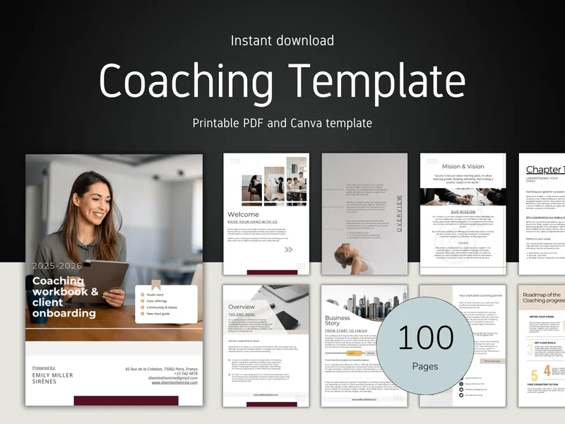 Coaching Business Plan Template | Canva & PDF