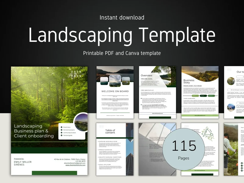 Landscaping Business Plan Template | PDF & Canva