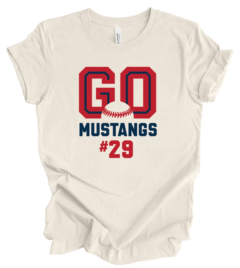 Go Mustangs w/ Custom Number