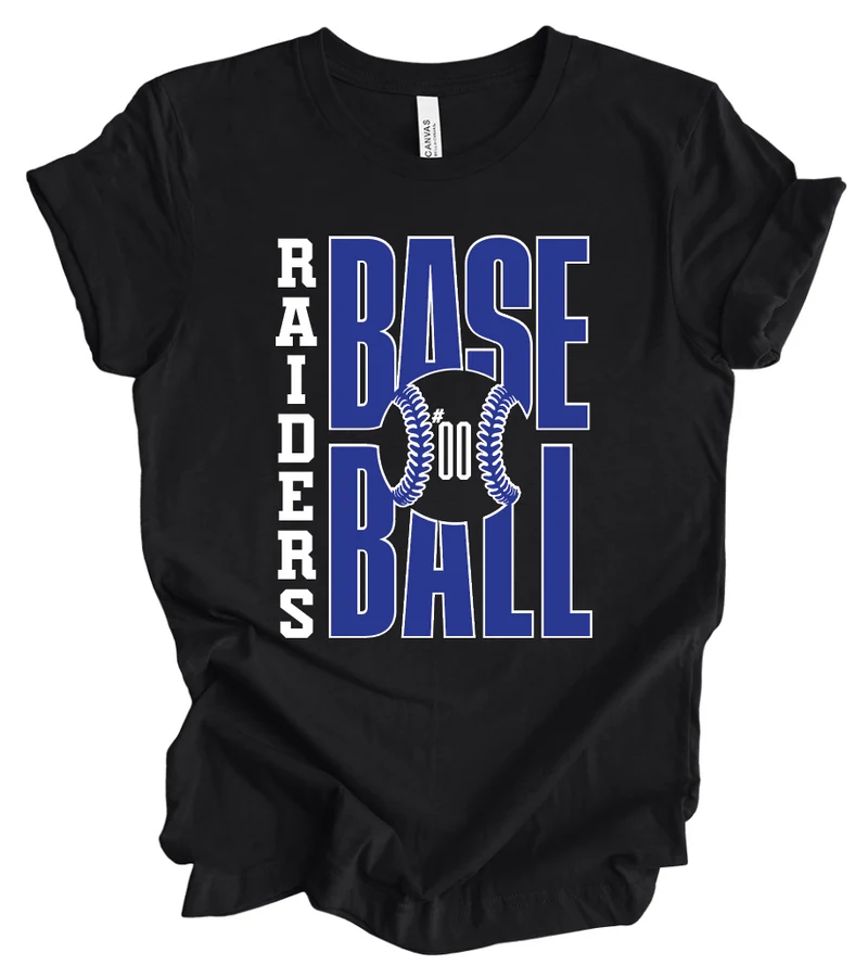 Raiders Baseball w/ Custom Number
