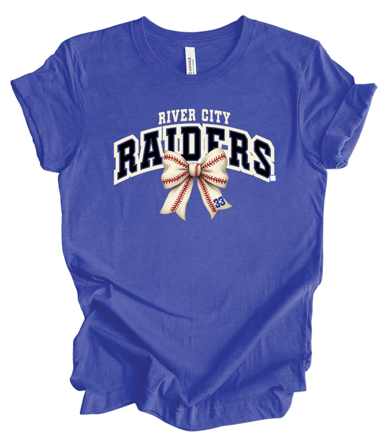 River City Raiders Baseball Bow w/ Custom Number