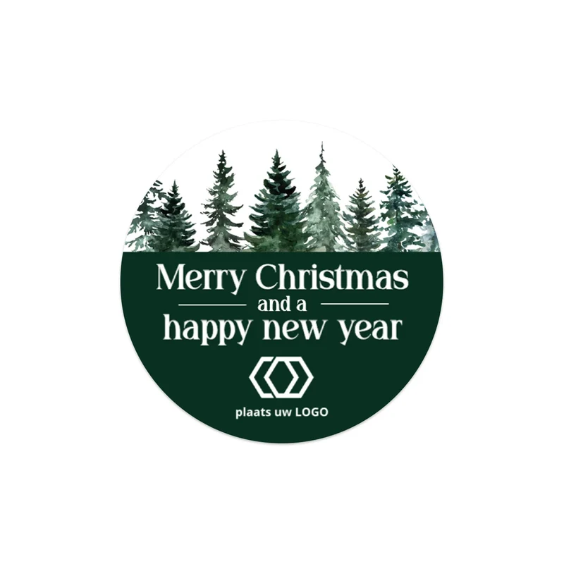 Persoonlijke stickers 24 stuks (4cm)- Kerst