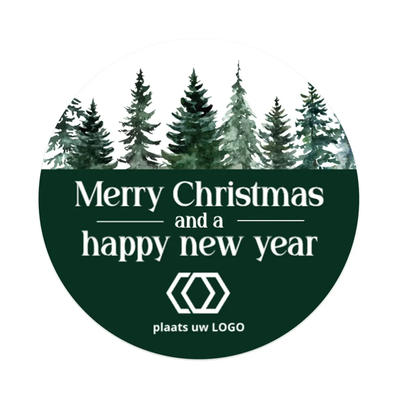 Persoonlijke stickers 12 stuks (6,35cm) - Kerst