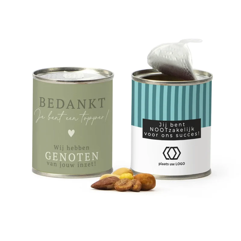 Blikje cocktailmix met logo - Vrijwilliger