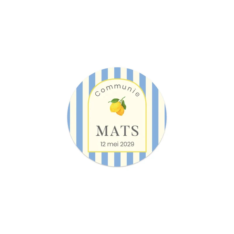 Stickers 30 stuks (3,5cm) - Communie jongens