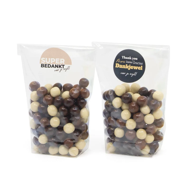 Blokbodemzakjes transparant 75x130 (25 stuks)