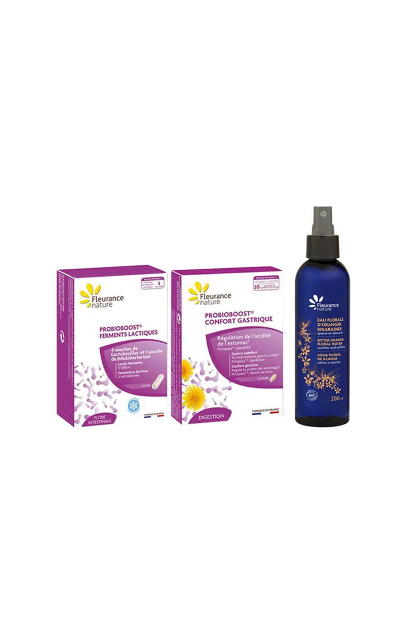 Eau florale apaisante & duo bien-être intestinal - 3 produits