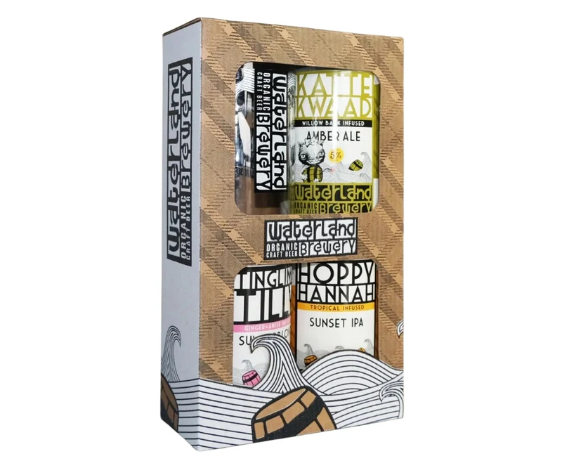 Giftbox 3 Bieren + Bierglas - Waterland Brewery