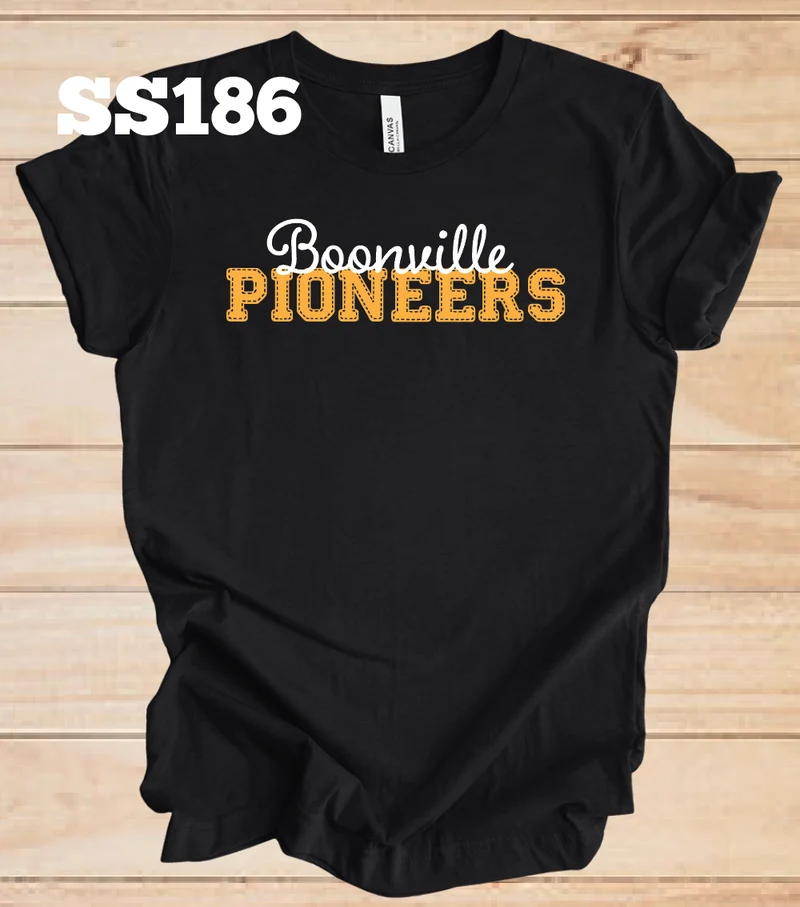 Boonville Pioneers Faux Stitched