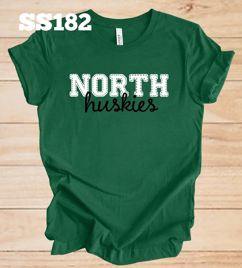 North Huskies Faux Stitched
