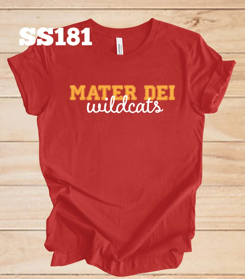Mater Dei Wildcats Faux Stitched